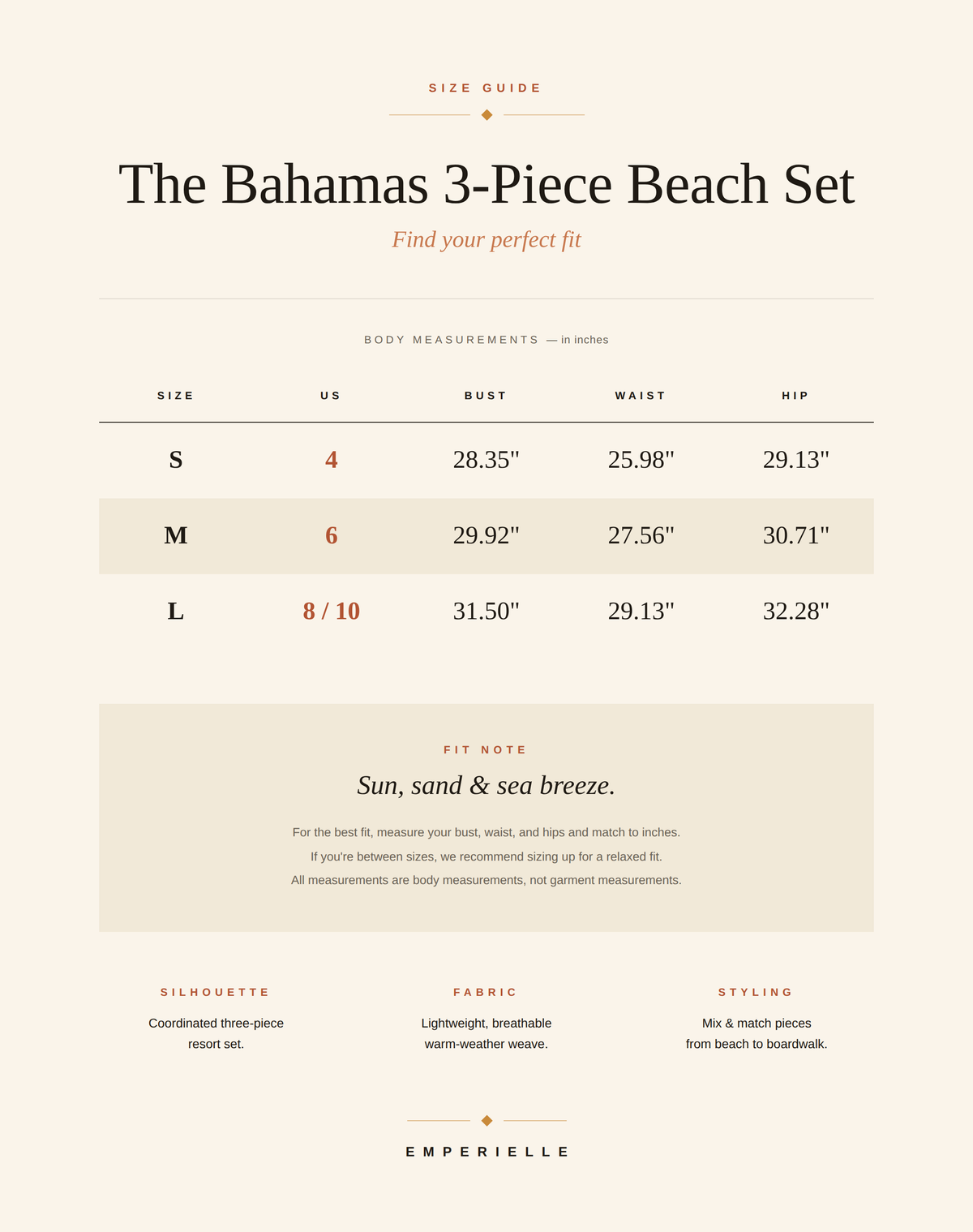 The Bahamas 3-Piece Beach Set