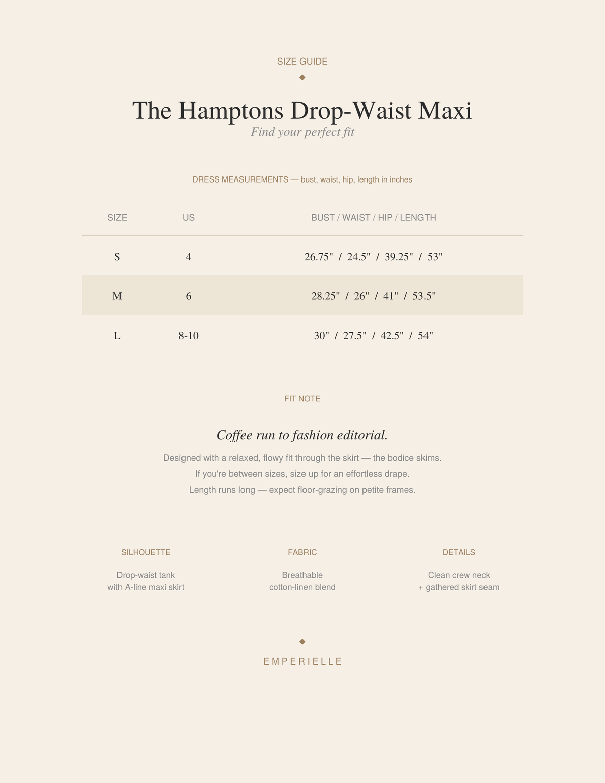 The Hamptons Drop-Waist Maxi
