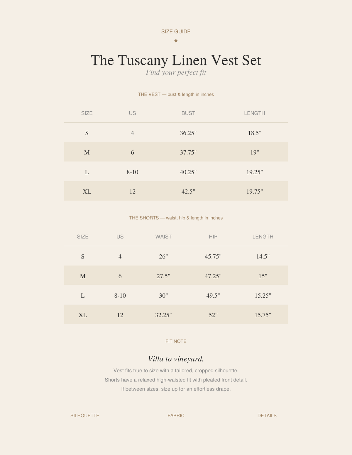 The Tuscany Linen Vest Set