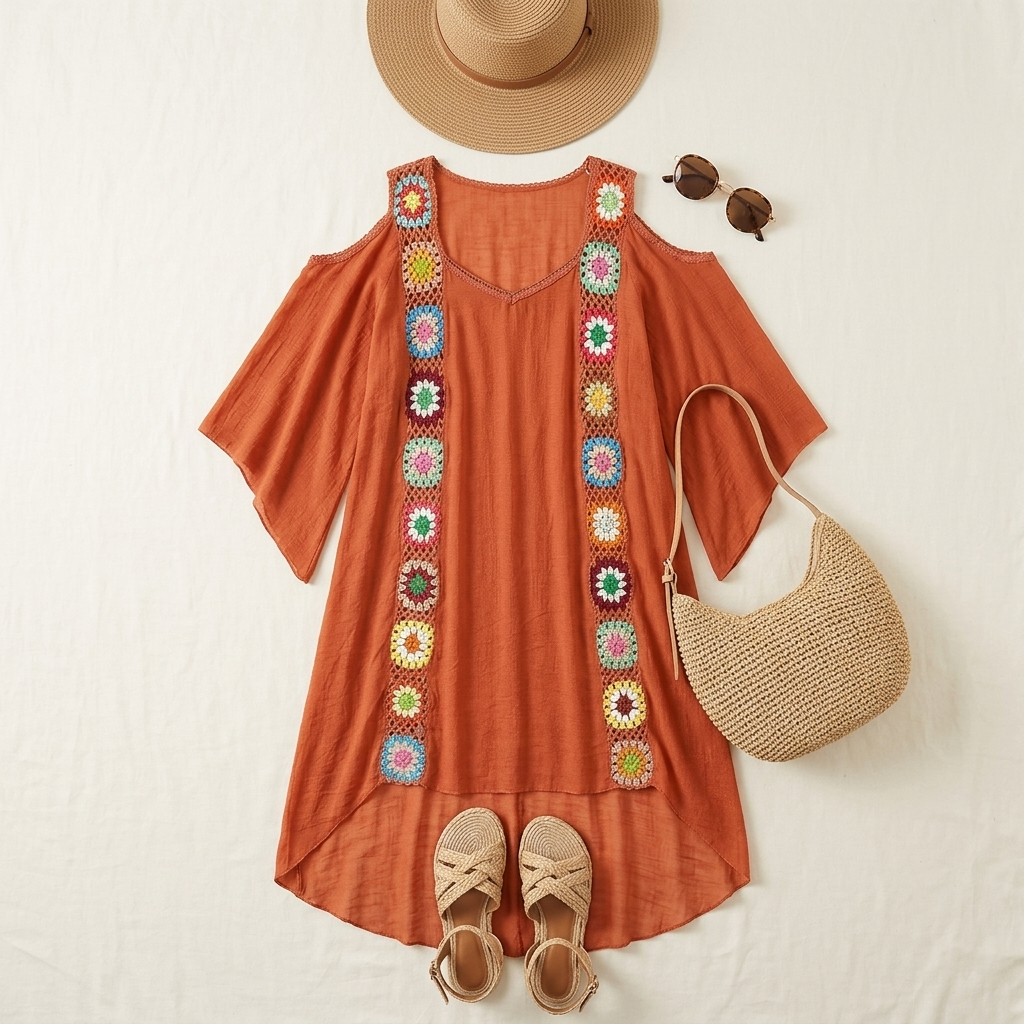 The Marrakech Crochet Trim Cover-Up
