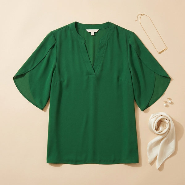 The Céleste Split-Sleeve Blouse